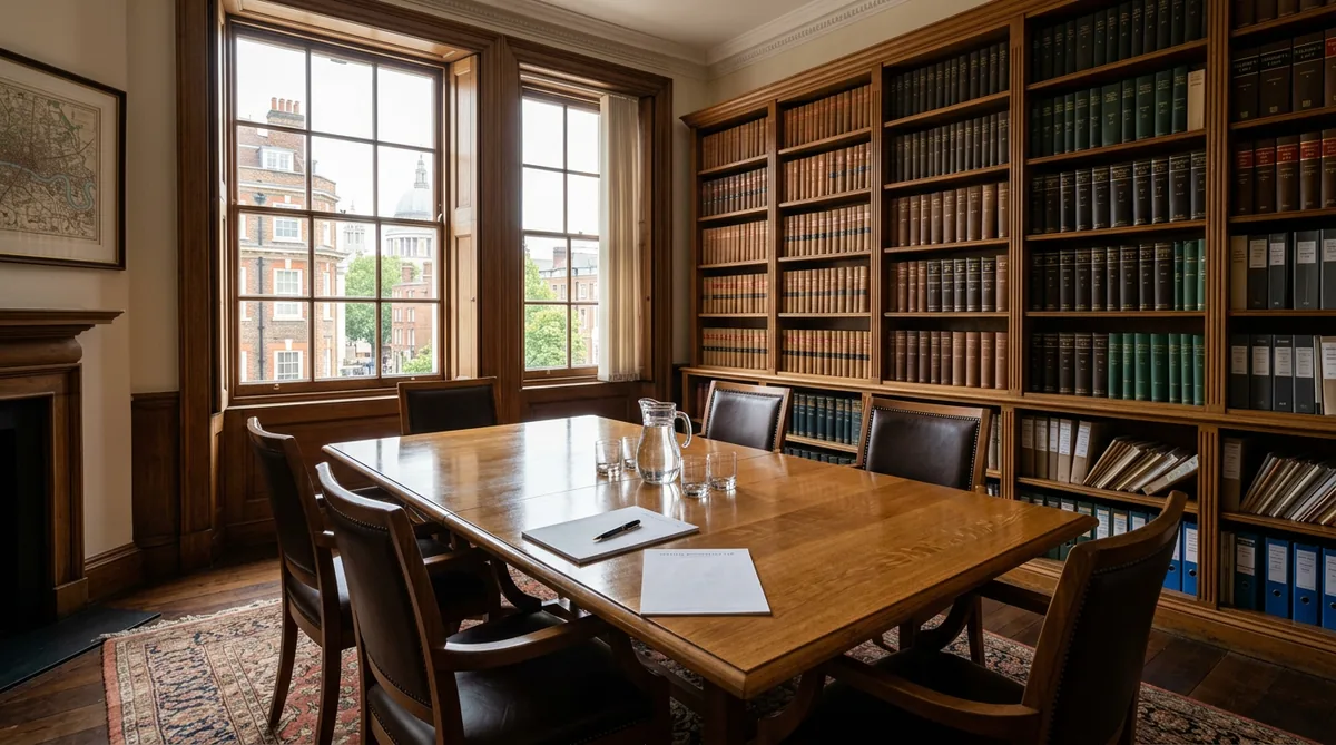 A professional law office meeting room